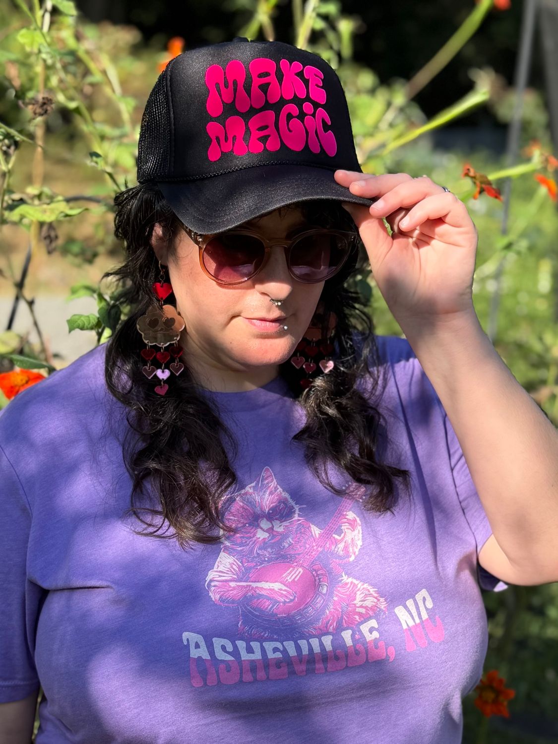 Make Magic Magenta And Black Trucker Hat