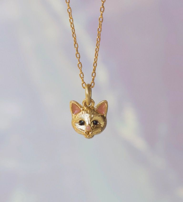 Kitten Charm Gold Necklace