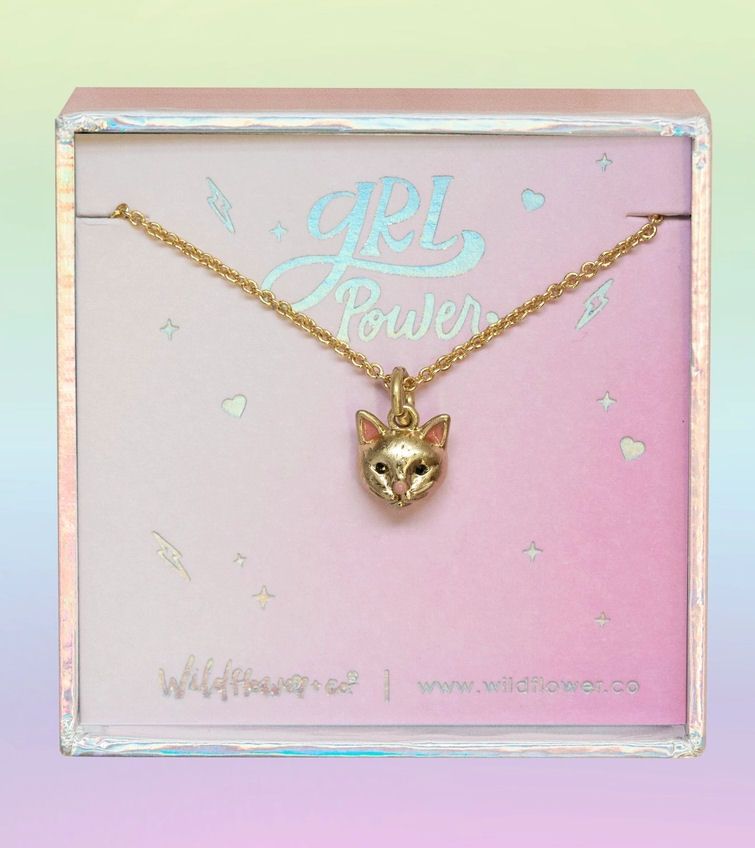 Kitten Charm Gold Necklace