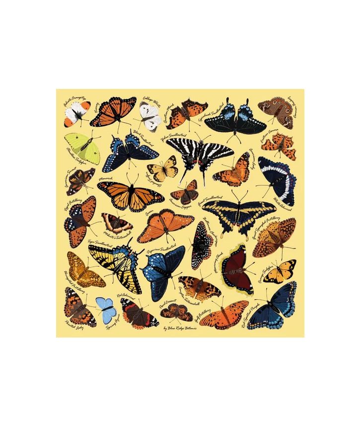 Blue Ridge Botanic Appalachian Butterflies Yellow Bandana