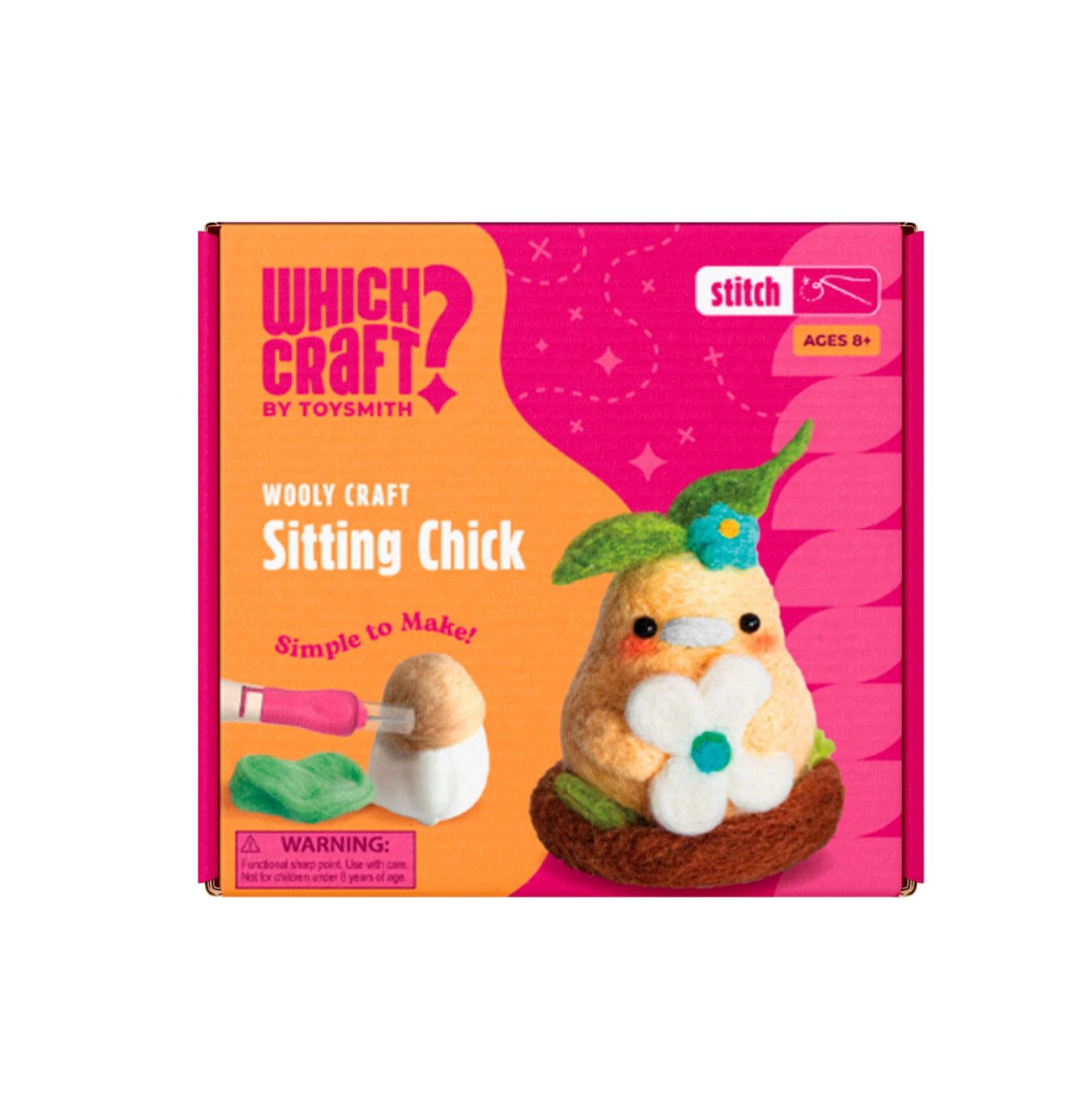 Sitting Chick Wooly Craft Kit
