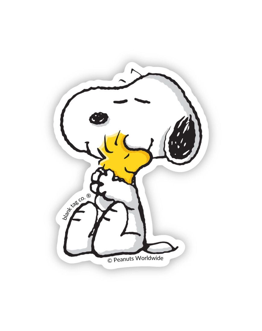 Peanuts Snoopy Hugging Woodstock Sticker