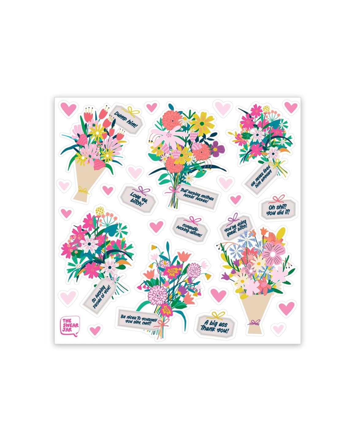 Brutally Honest Bouquets Sticker Sheet