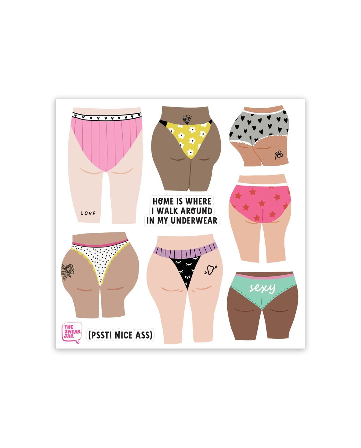 Nice Ass Sticker Sheet