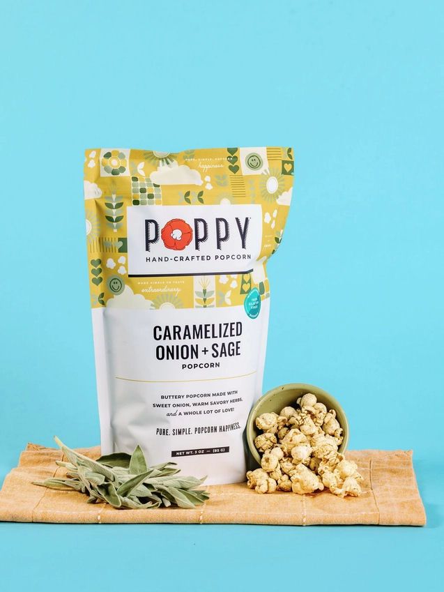 Caramelized Onion And Sage Poppy Popcorn Market Bag