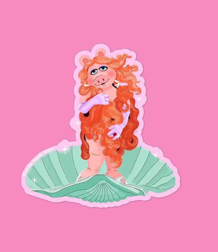 Birth Of Miss Piggy Sticker