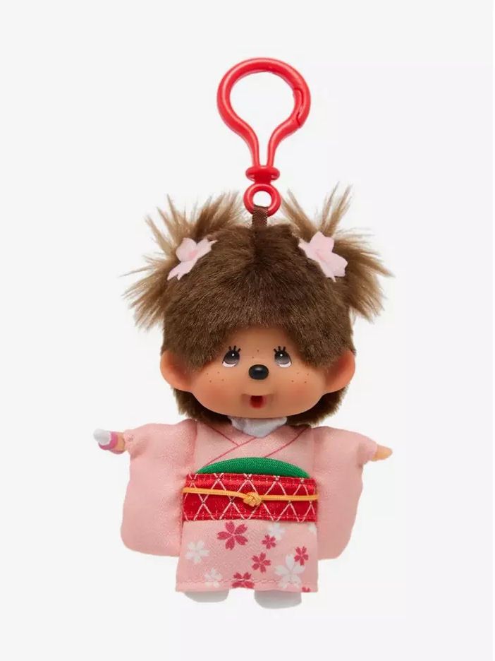 Monchhichi Sakura Kimono Girl Keychain