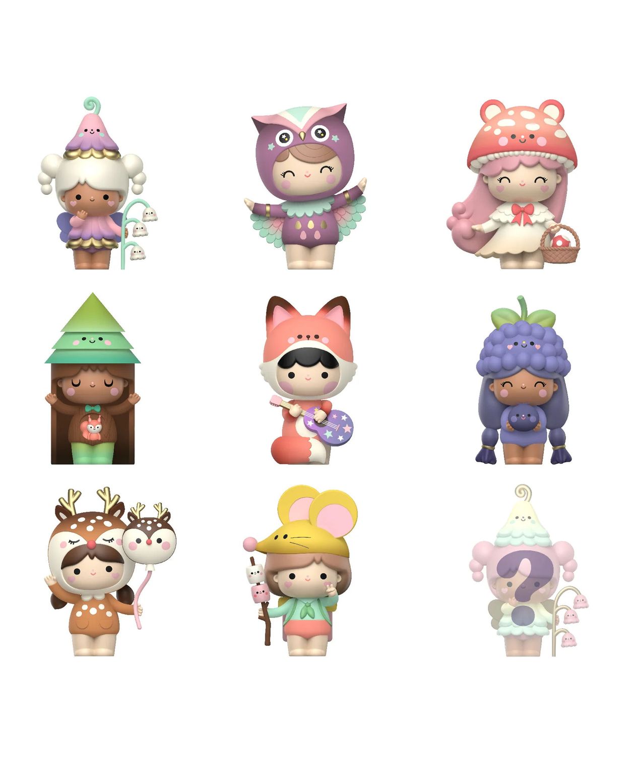 Momiji Sugar Plum Wood Message Doll Blind Box