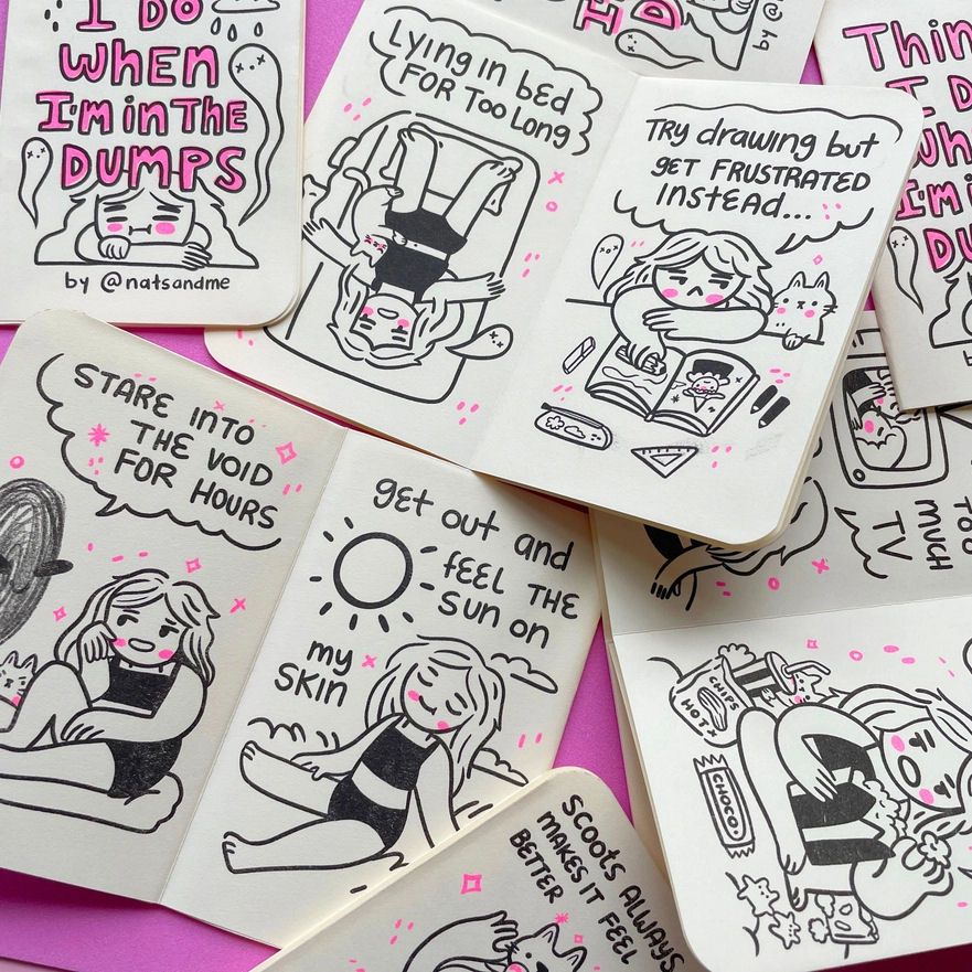 Things I Do When I’m In The Dumps Riso Fanzine