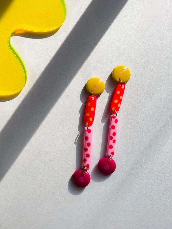 Mix N’ Match Yellow Top Dangle Earrings