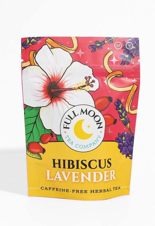 Hibiscus Lavender Premium Herbal Caffeine-Free Loose Leaf Tea