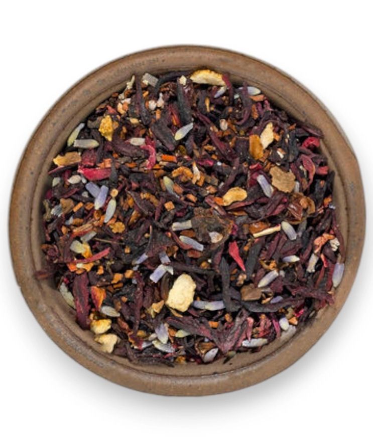 Hibiscus Lavender Premium Herbal Caffeine-Free Loose Leaf Tea