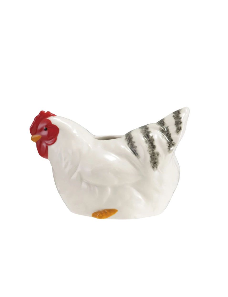Hen Stoneware Painted Vase