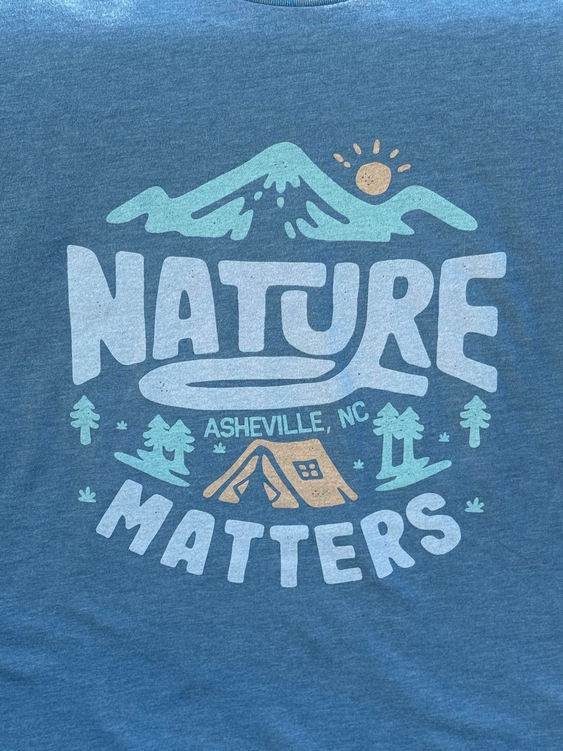 Nature Matters Blue Asheville T-Shirt, Size: Small
