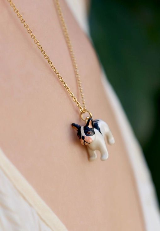 French Bulldog Gold Necklace