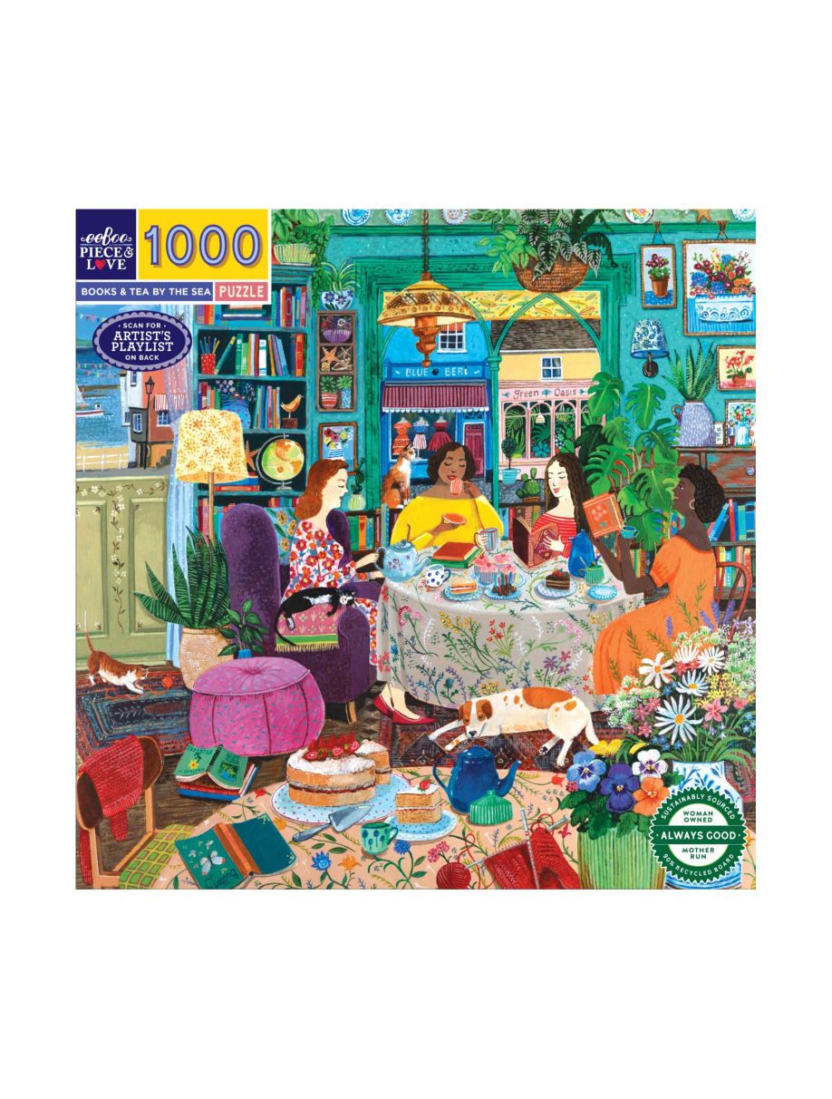 Books And Tea By The Sea 1000 Piece Puzzle