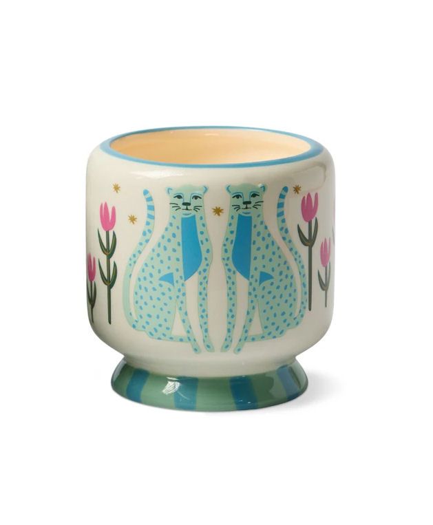 Linen And Orris Blue Cheetahs Soy Wax Candle