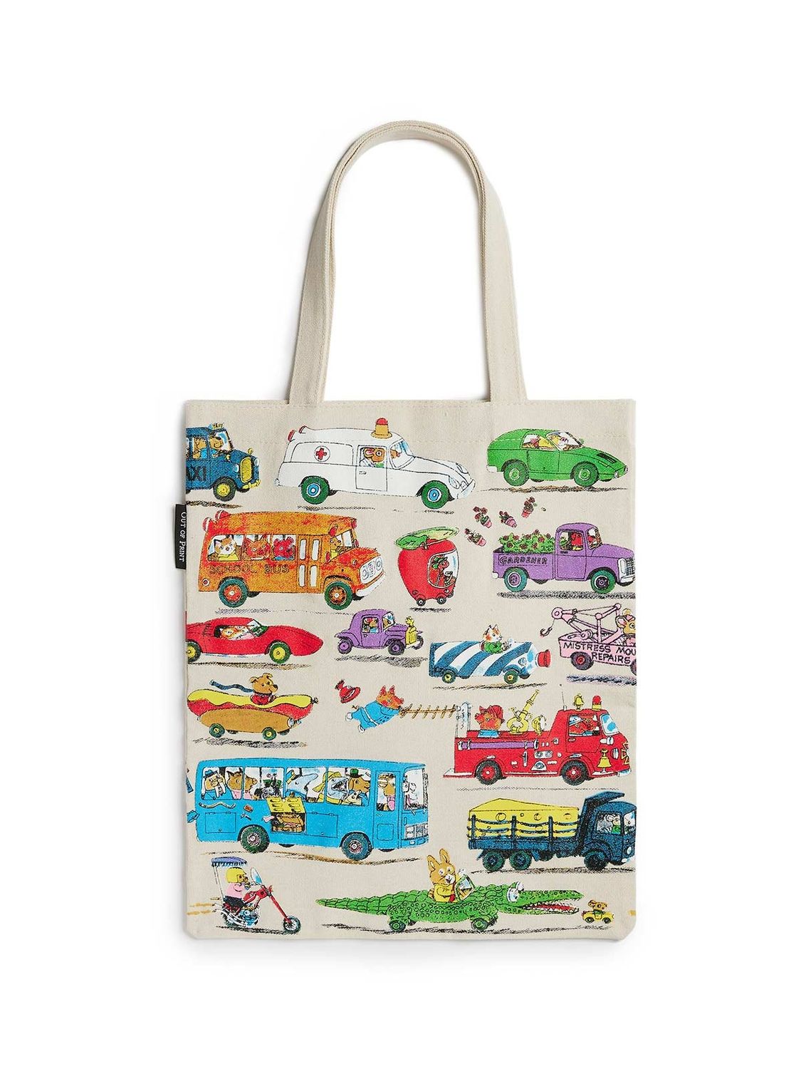 Richard Scarry's Cars And Trucks And Things Tote Bag With Natural Handles