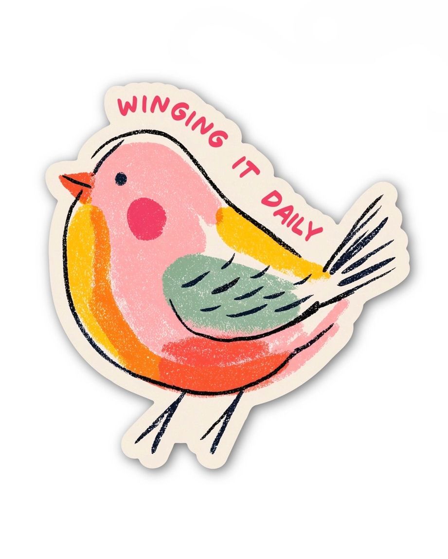 Winging It Daily Bird Sticker
