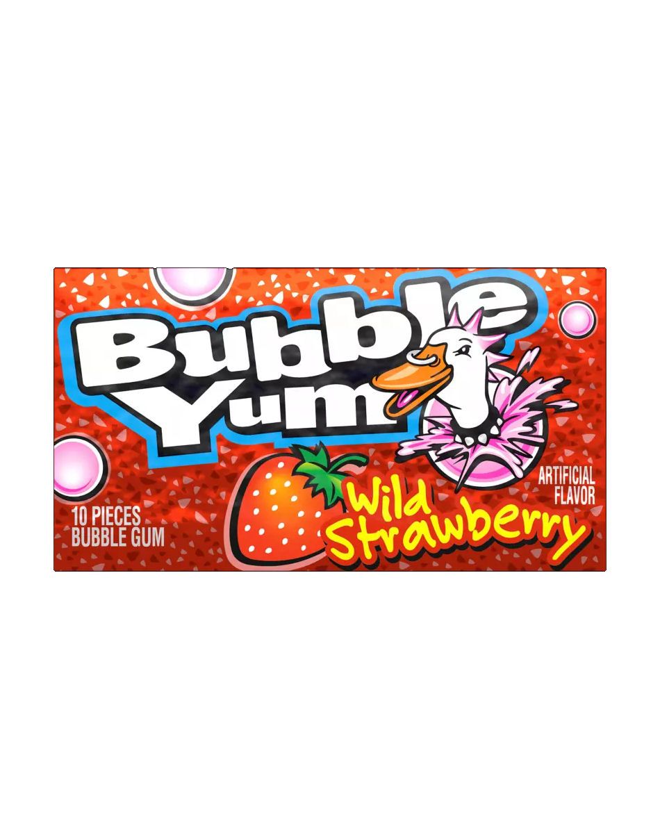 Bubble Yum Wild Strawberry Gum Pack