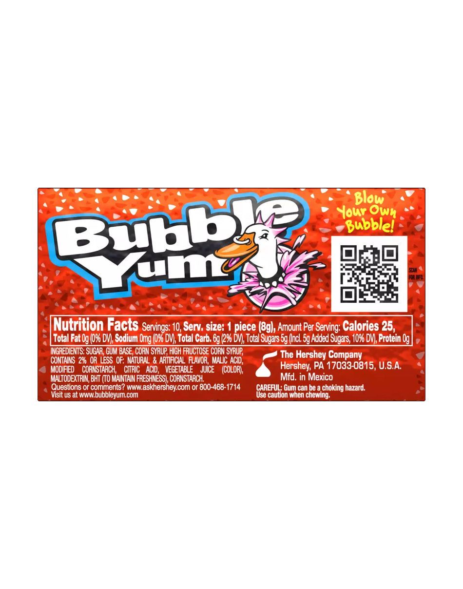 Bubble Yum Wild Strawberry Gum Pack