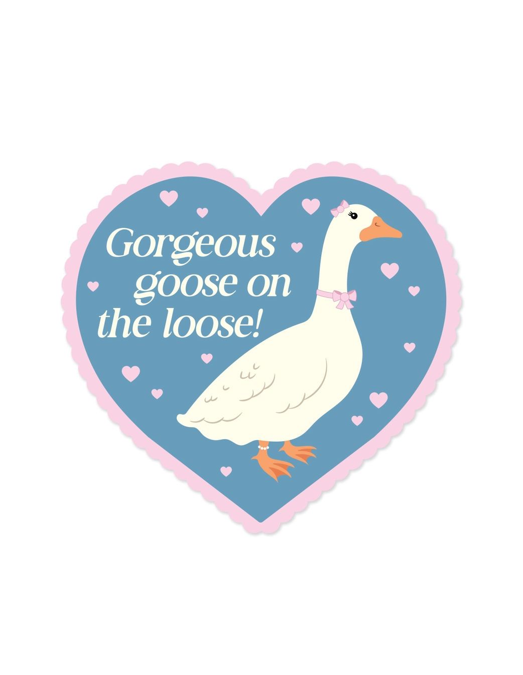 Gorgeous Goose On The Loose Sticker