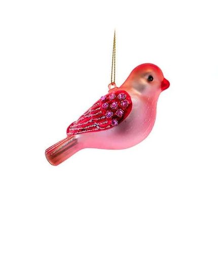 Colorful Bird Glass Ornament
