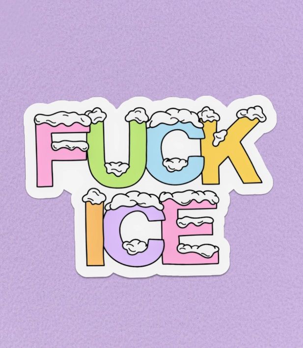 Fuck Ice Rainbow Pastels Sticker
