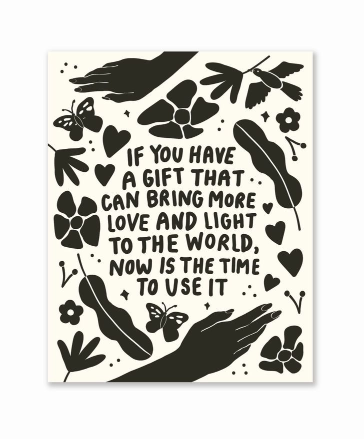 Love And Light Black And White 8x10 Art Print