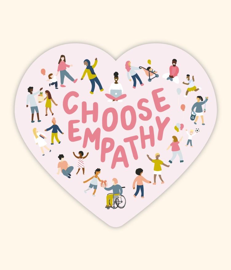 Choose Empathy Heart Sticker