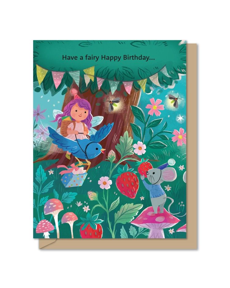 Fairy Forest Birthday Tri-Fold Card