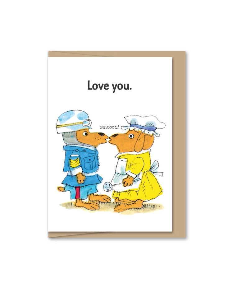 Richard Scarry's Love You Smooch Mini Card
