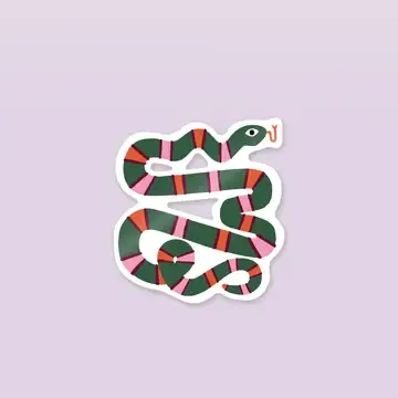 Striped Snake Sticker
