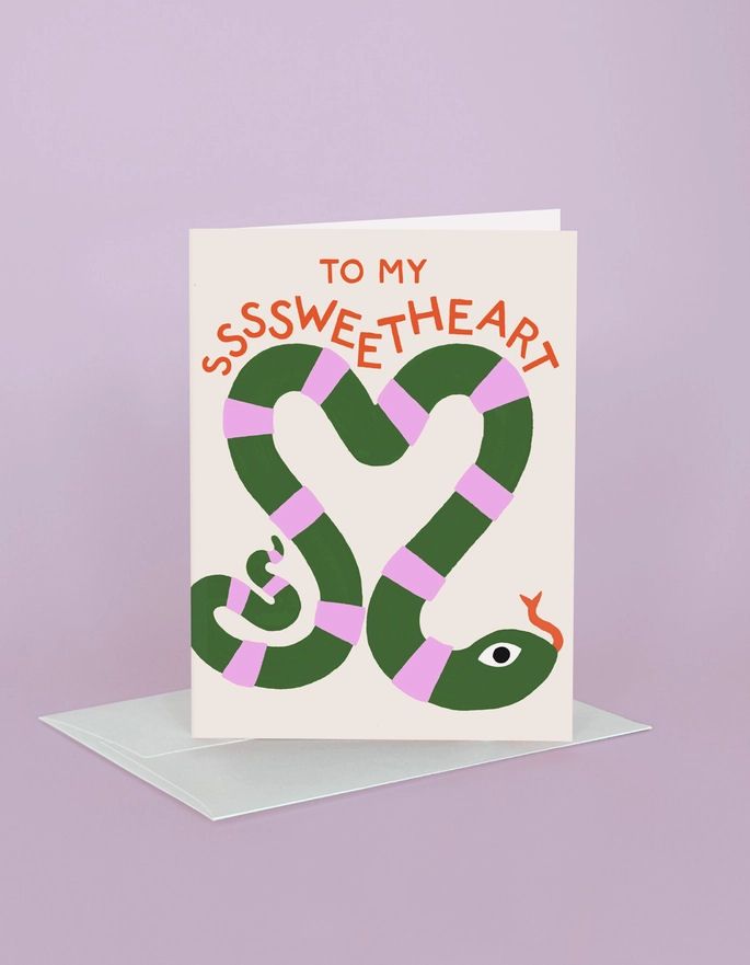 To My Ssssweetheart Snake Card