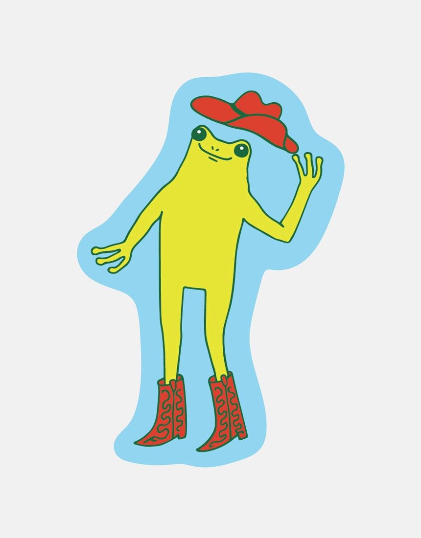 Yeehaw Froggy Sticker