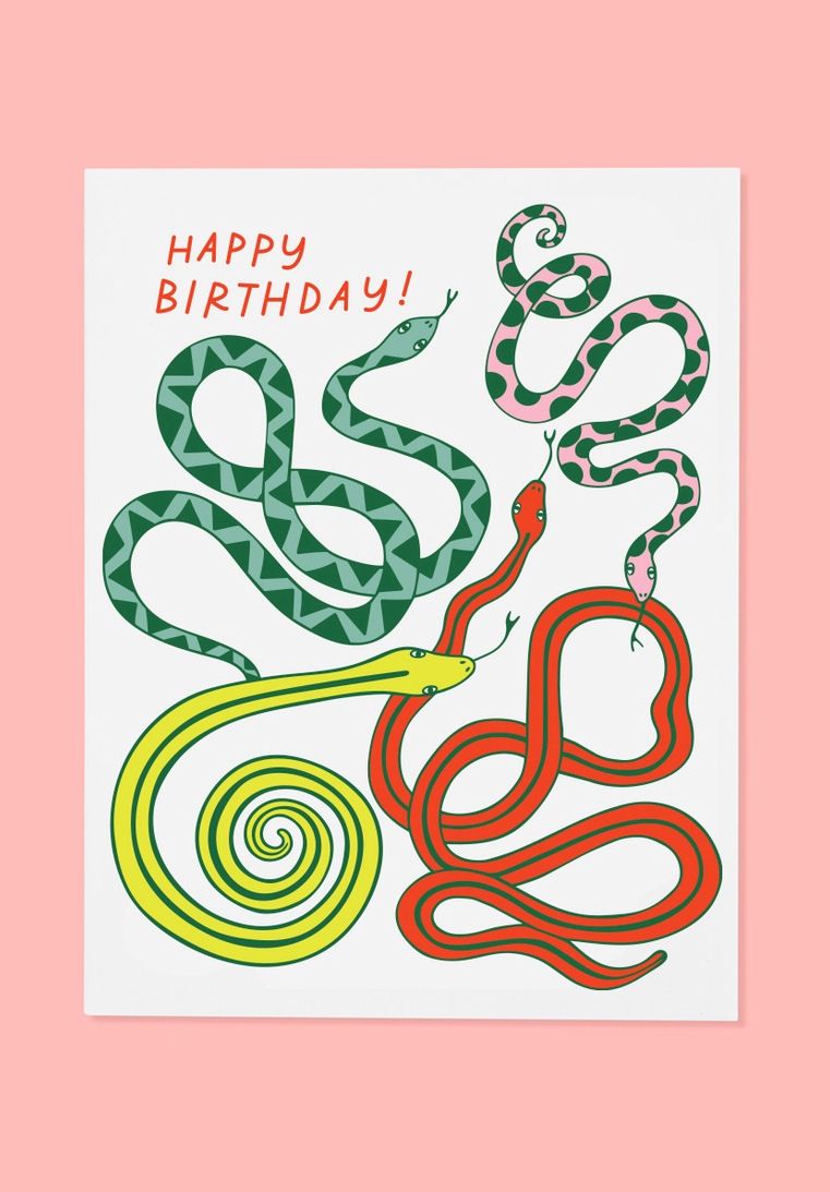 Happy Birthday Snakes Card