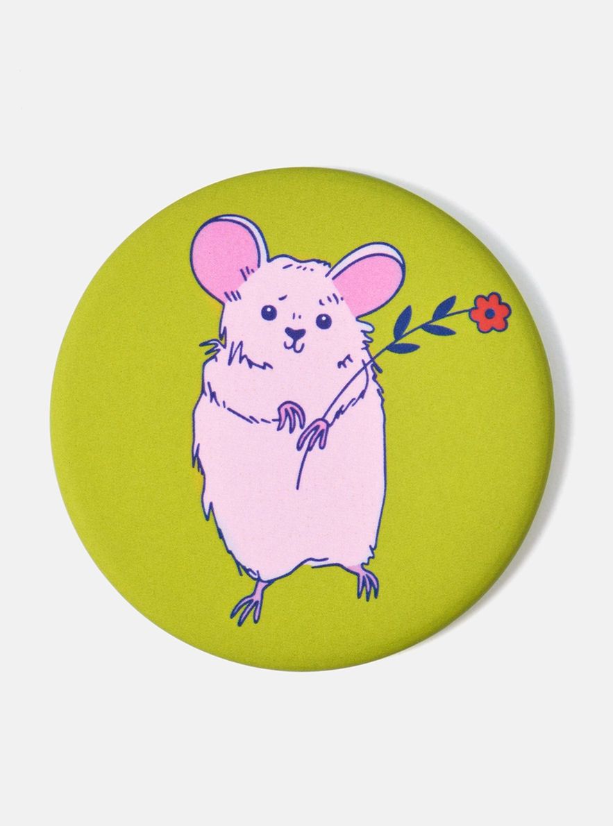 Mouse With Flower Magnet