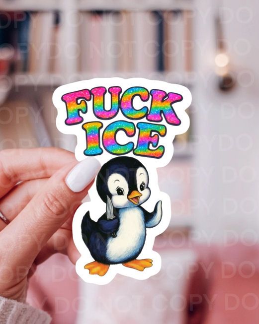 Fuck Ice Penguin Sticker