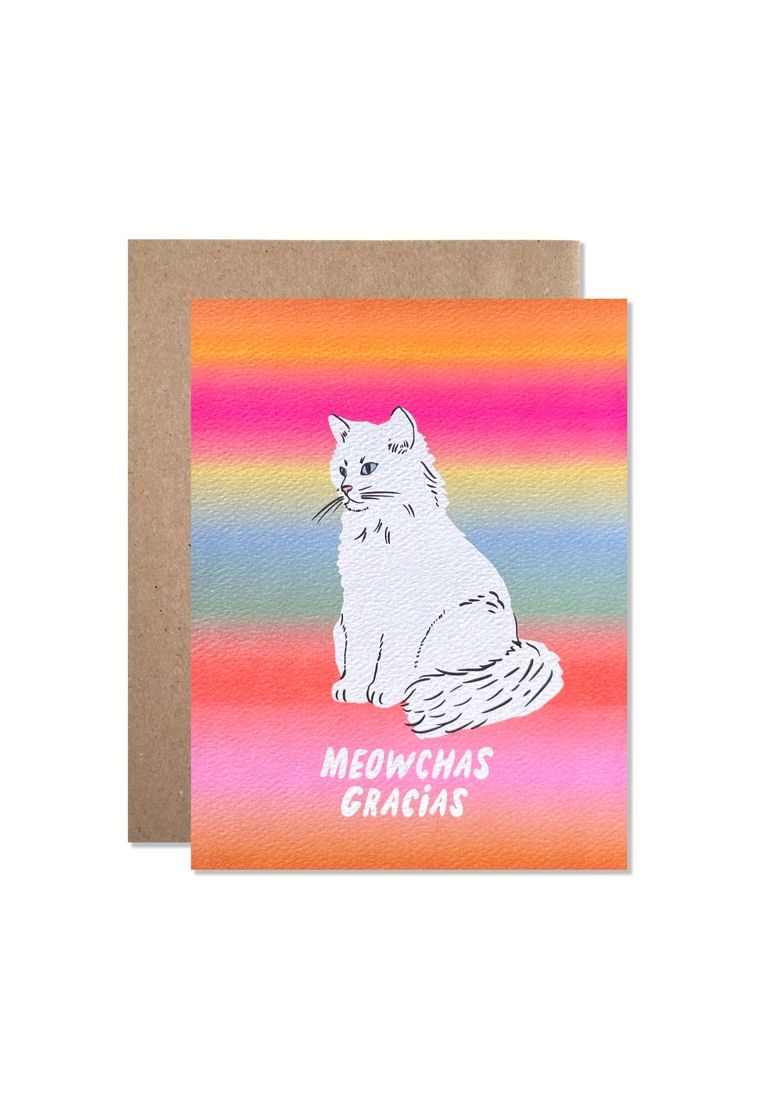 Meowchas Gracias Cat Card
