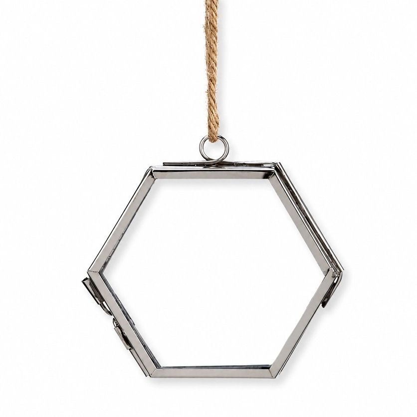 Silver Hexagon Hanging Frame