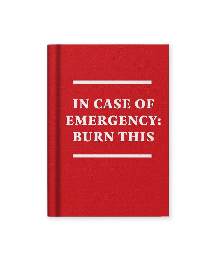 In Case of Emergency: Burn This Mini Fabric Hardcover Notebook