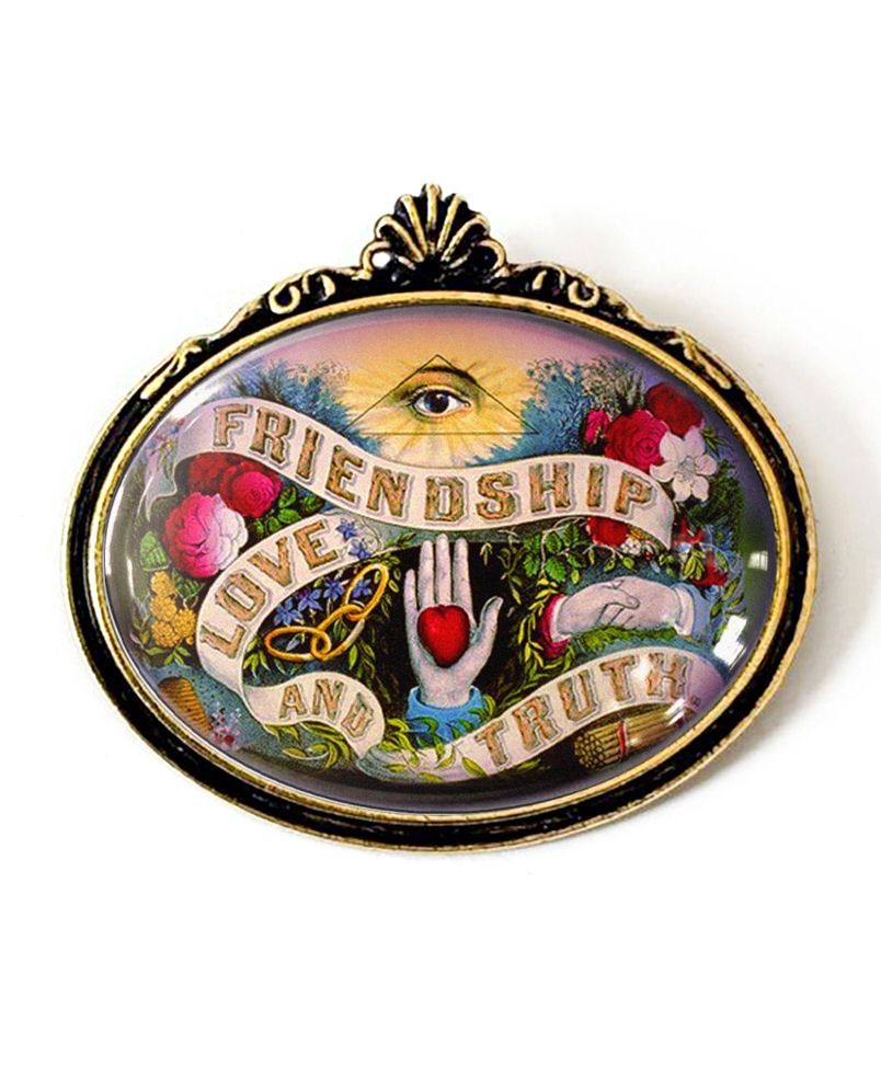 Friendship Love Truth Brooch