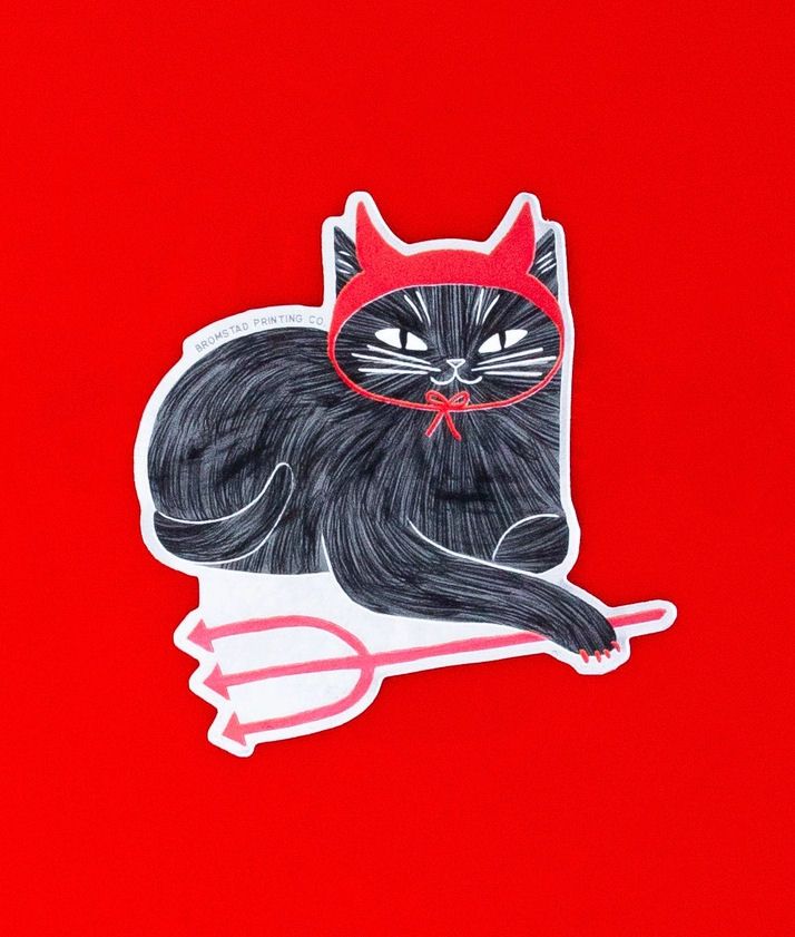 Satan Cat Sticker