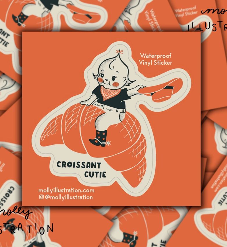 Croissant Cutie Kewpie Sticker