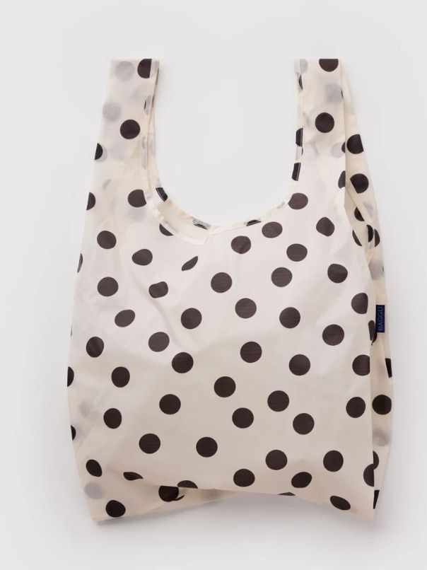 Standard Baggu Cream And Black Polka Dot