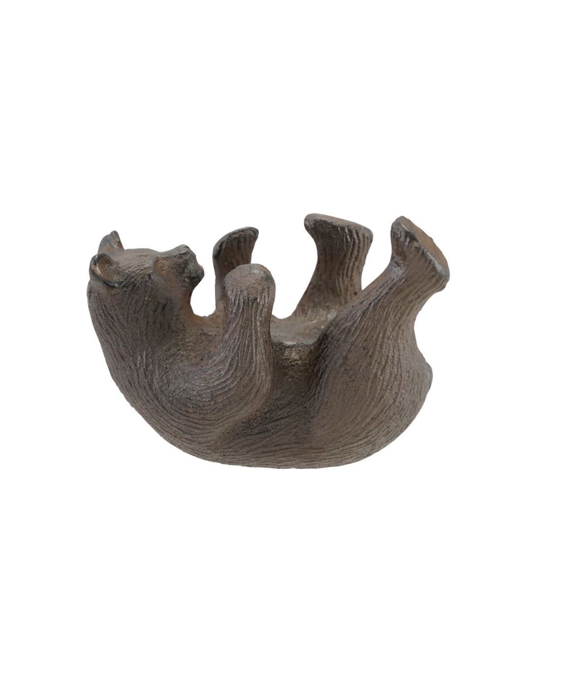 Reclining Bear Cast Iron Figure