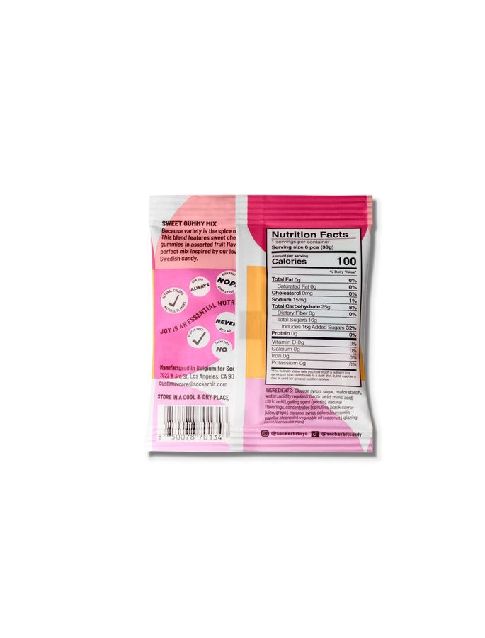 Sockerbit Swedish Candy Sweet Gummy Single Serving Bag
