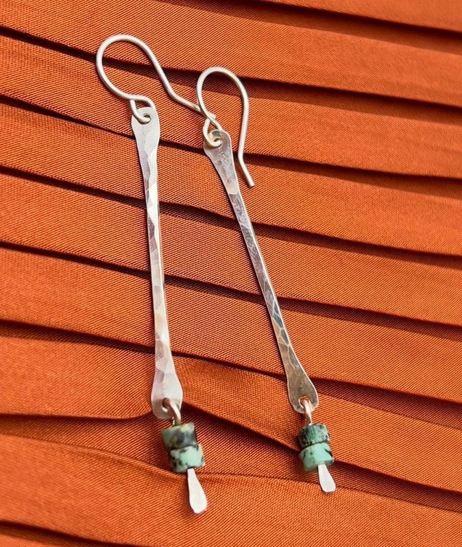 Spark Silver With Turquoise Stone Earrings