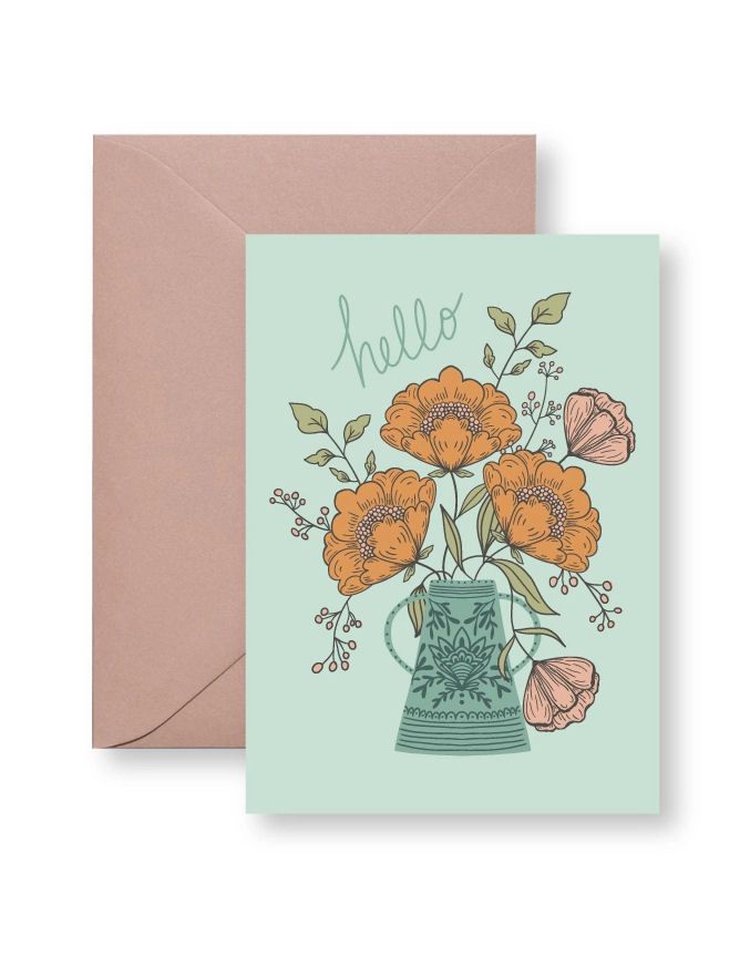 Hello Flowers Mini Card