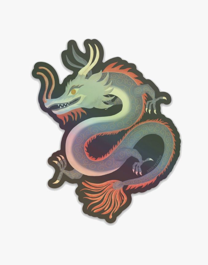 Holographic Dragon Sticker
